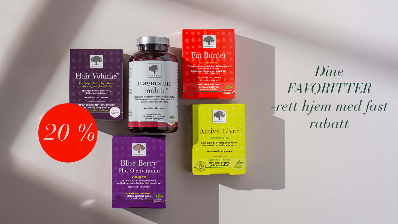 Dine favoritter – rett hjem med fast rabatt